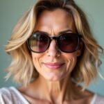 Coiffures stylées et tendances pour femmes de 50 ans portant des lunettes