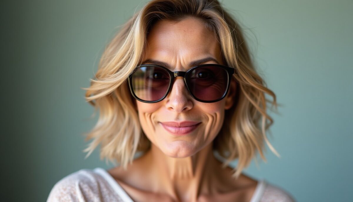 Coiffures stylées et tendances pour femmes de 50 ans portant des lunettes