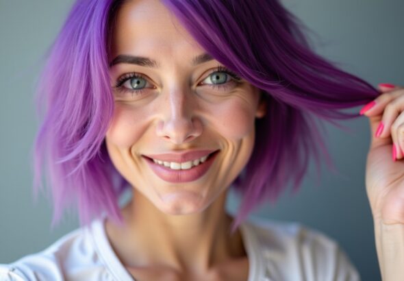 Guide pratique pour décolorer et corriger des cheveux teints en violet